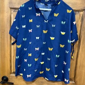 Colorful Butterfly Blouse